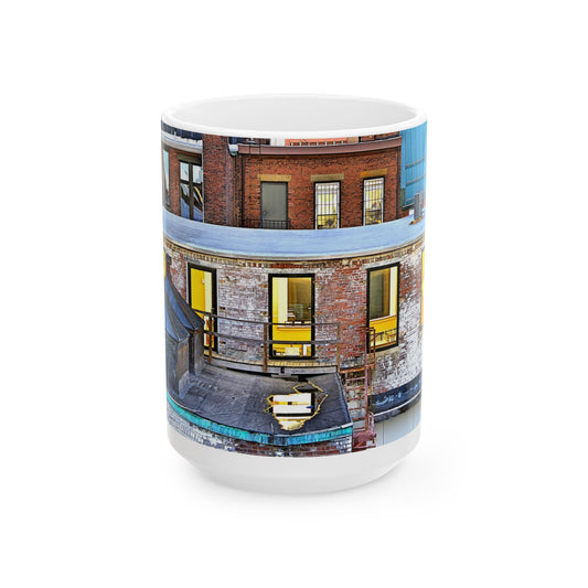 Chapel Street Rooftops Mug - Perfect Gift for people that love New Haven and Coffee