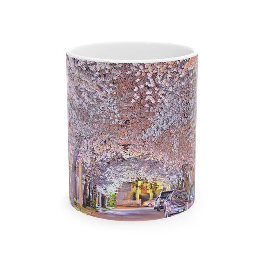 Hughes Place Cherry Blossom Mug- Perfect Gift for people that love New Haven and Coffee