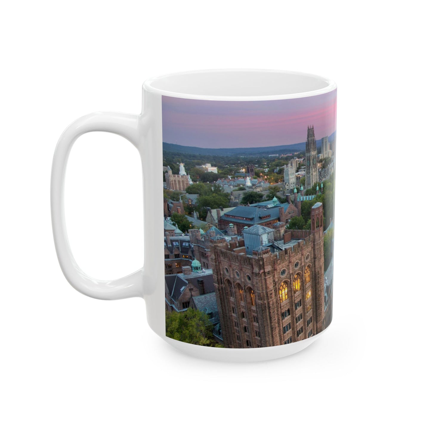 Yale Campus Sunrise Mug- Perfect Gift for people that love New Haven and Coffee