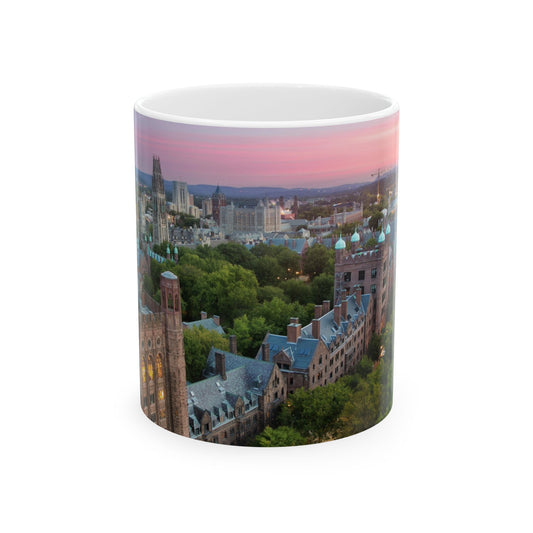 Yale Campus Sunrise Mug- Perfect Gift for people that love New Haven and Coffee