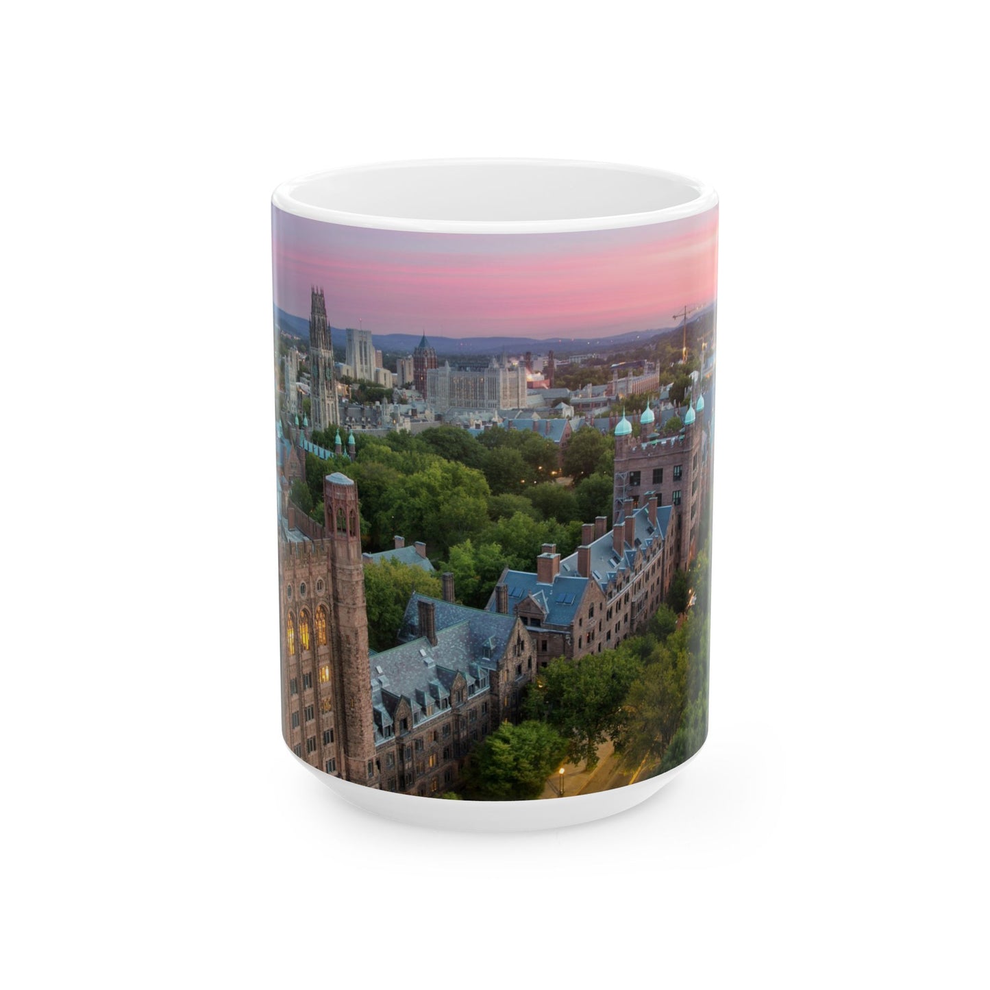 Yale Campus Sunrise Mug- Perfect Gift for people that love New Haven and Coffee