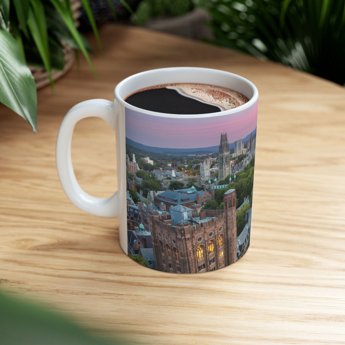 Yale Campus Sunrise Mug- Perfect Gift for people that love New Haven and Coffee