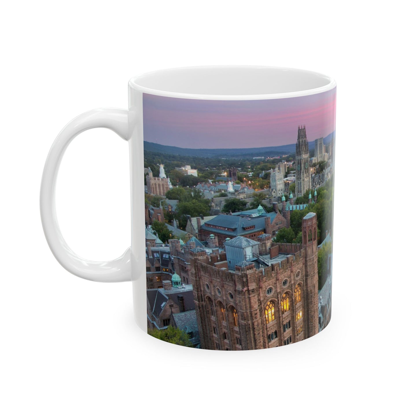 Yale Campus Sunrise Mug- Perfect Gift for people that love New Haven and Coffee