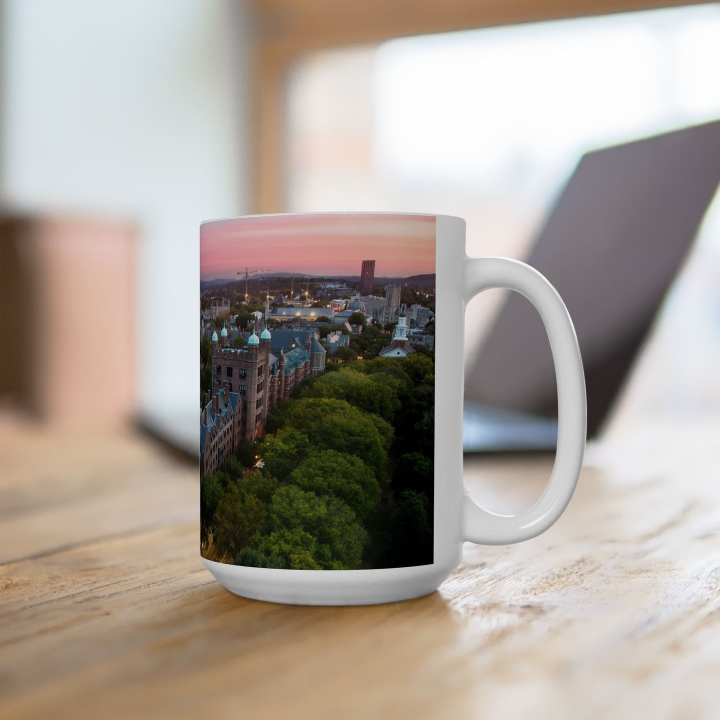Yale Campus Sunrise Mug- Perfect Gift for people that love New Haven and Coffee